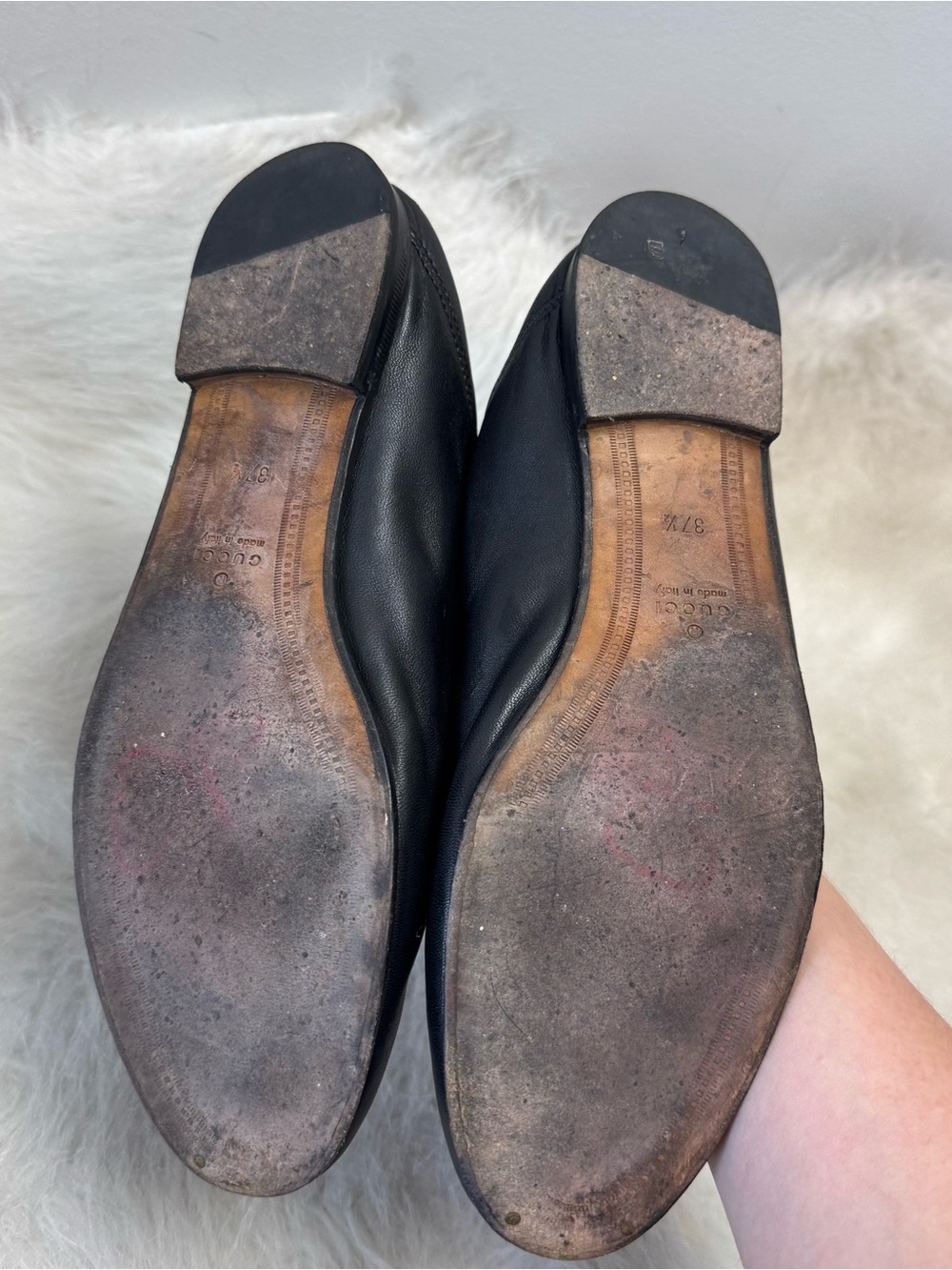 Gucci Brixton Leather Horsebit Convertible Loafers 37.5 - Picture 12 of 12